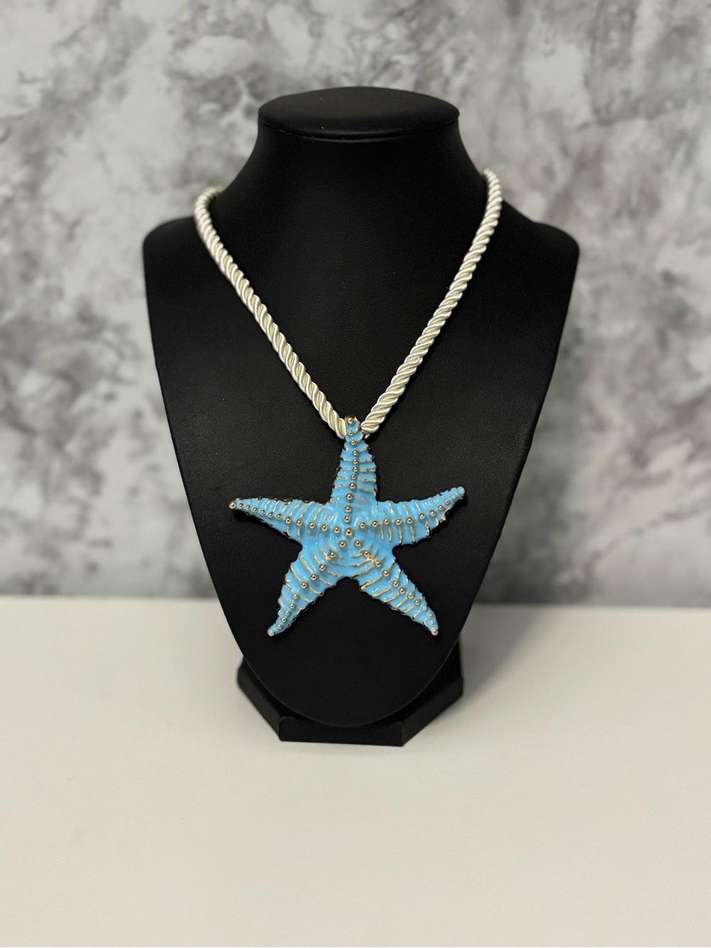 Blue Starfish Pendant Necklace